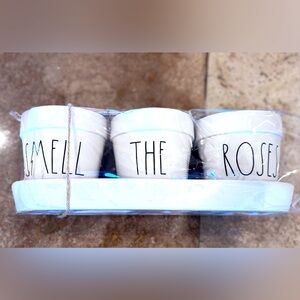 Rae Dunn White Planter Set